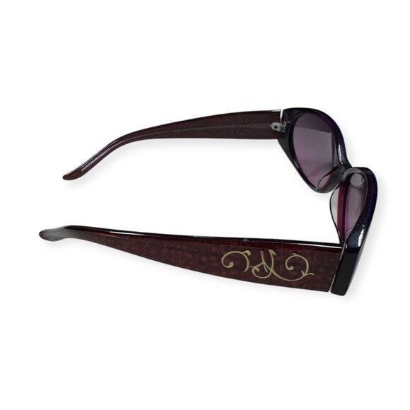 Marchon Tres Jolie Sunglasses Very Pretty Retro‎ Amethyst Spiral Frame VTG main image 7